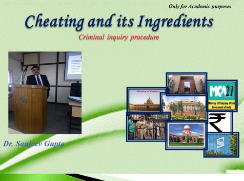 Cheating and its Ingredients Presentation