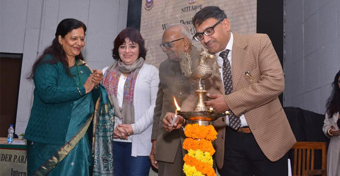 candle lighting in Shivaji-College-1