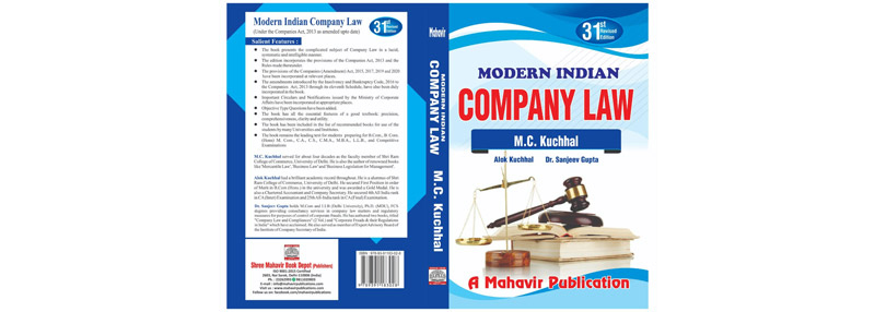 Glad to share that my another book as co-author on Modern Indian Company Law by M C Kuchhal for undergraduate course.