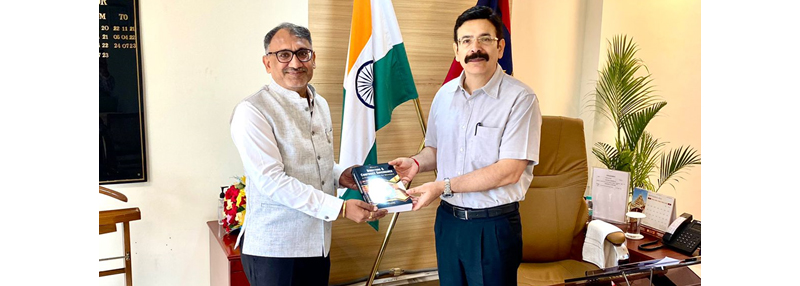 Prestigious moment to meet and present my book to shri neeraj thakur, ips, special commissioner of police, managing director of delhi police housing corporation limited (dphcl)