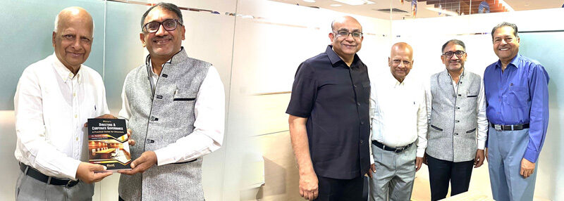 Meeting with Dr. Bhasker Chaterjee, a former IAS,  Dr. Ravi Gupta, a well known Chartered Accountant and CA M L Gupta