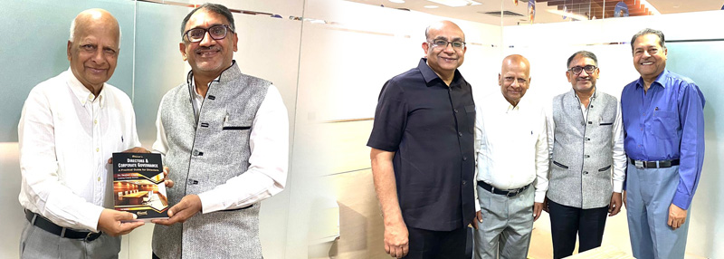 Meeting with Dr. Bhasker Chaterjee, a former IAS, Dr. Ravi Gupta, a well known Chartered Accountant