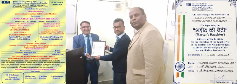 Interacted with Company Secretaries on “Frauds under the Companies Act, 2013”