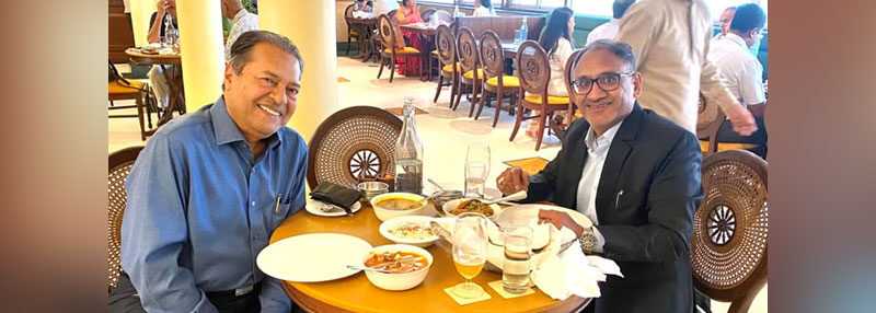 Enjoyed lunch with Dr Bhaskar Chatterjee, former IAS